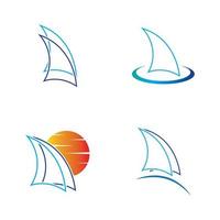 sailing logo vector icon concept illustration design template