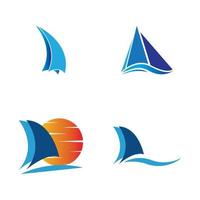 sailing logo vector icon concept illustration design template