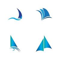 sailing logo vector icon concept illustration design template