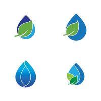 Diseño de ilustración de vector de plantilla de logotipo de gota de agua