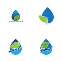 Diseño de ilustración de vector de plantilla de logotipo de gota de agua