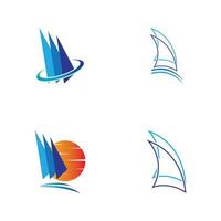 sailing logo vector icon concept illustration design template