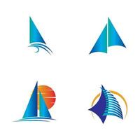 sailing logo vector icon concept illustration design template