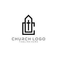 iglesia vector logo símbolo gráfico resumen plantilla