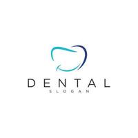 Dental Clinic Logo Tooth abstract design vector template Linear style. Dentist stomatology medical doctor Logotype concept icon.