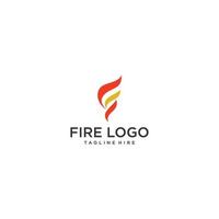 ilustración de vector de fuego de signo de fuego aislado - icono de fuego en estilo plano