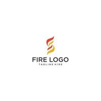ilustración de vector de fuego de signo de fuego aislado - icono de fuego en estilo plano
