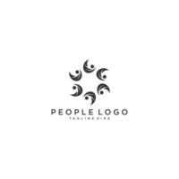 plantilla de diseño de logotipo de personas creativas vector