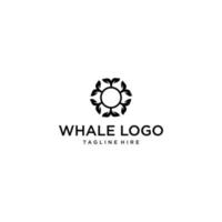 whale fish logo concept, whale vector icon