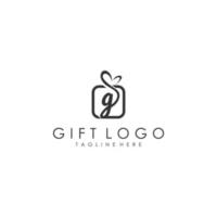 descarga de plantilla de vector de logotipo de regalo diseño moderno