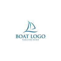 elemento de marca gráfico de vector de plantilla de diseño de logotipo de barco.