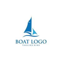 Boat Logo Design Template Vector Graphic Branding Element.