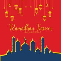 ramadhan kareem fondo mezquita logotipo plantilla vector icono símbolo ilustración diseño