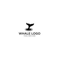 concepto de logotipo de pez ballena, icono de vector de ballena