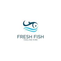 Fish logo icon vector template.