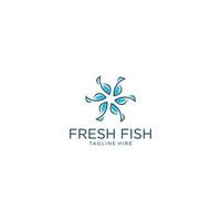 Fish logo icon vector template.