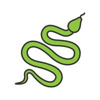 Snake color icon. Serpent. Isolated vector illustration