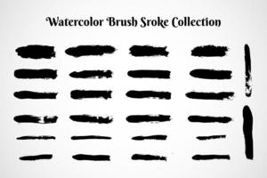 Watercolor vector brush strokes collection, Ink painting Collection