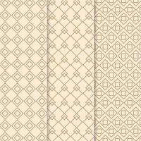 Set of geometric seamless patterns. Abstract geometric hexagonal, cube, circle graphic design. vector
