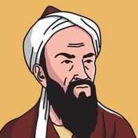 vector illustration of Muslim mathematician al-biruni