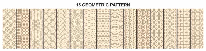 Set of geometric seamless patterns. Abstract geometric hexagonal, cube, circle graphic design. vector