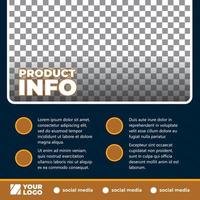 publicación de plantilla editable para anuncios en redes sociales. anuncios de banner web para diseño de promoción. conveniente para la información del producto con algún texto. vector