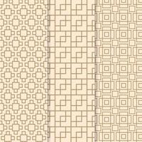 Set of geometric seamless patterns. Abstract geometric hexagonal, cube, circle graphic design. vector
