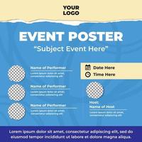 Event Poster for Corporate Meeting, Online Courses, Master Class, Webinar, Business Event Announcement, Seminar, Presentation, Lecture, Business Convention. vector