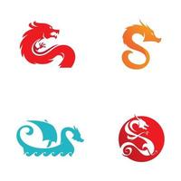 Dragon vector icon illustration