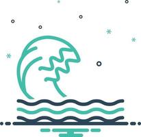 Mix icon for water wave vector