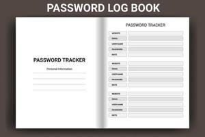 Password Log Book vector