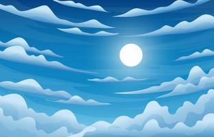 Blue Sky and Clouds Background vector