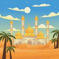 Background of Mosque in the Desert vector