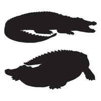 Crocodile silhouette art vector