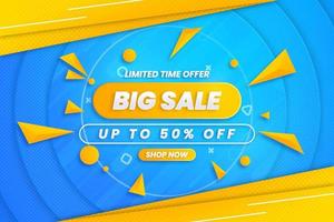 Gradient big sale background with discount vector