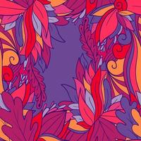 Floral seamless pattern with leaves, flowers and berries. vector