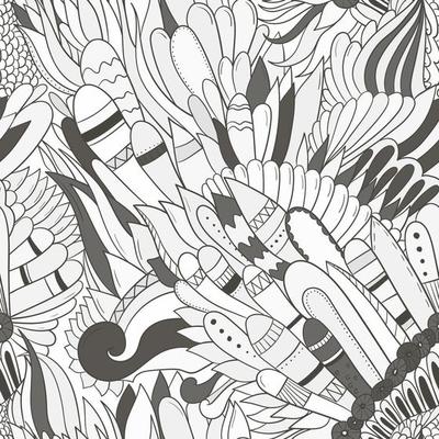 Seamless pattern with leaves. Spring,summer background. Easter