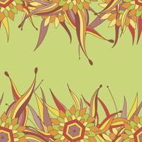 Seamless background with falling autumn leaves. Greeting card for your design vector