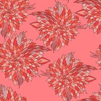 Seamless floral background with abstract patterns of peonies vector