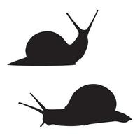 Snail silhouette art vector