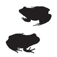 frog silhouette art vector