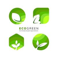 eco logo concept for mascot or icon vector