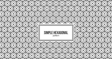 patrón hexagonal simple con color negro vector
