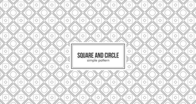 pattern combination of squares and circles vector