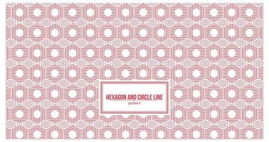 a pattern consisting of a combination of hexagons and circles vector