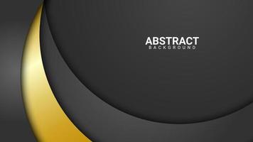 overlapping geometric abstract background in black and gold vector