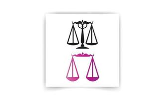 scale icon vector template, Law scale icon illustration,