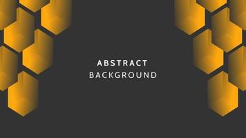 Dark Gold Abstract geometric tech corporate design  background vector