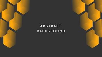 Dark Gold Abstract geometric tech corporate design  background vector