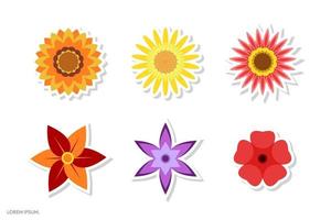 flower Illustration sticker vector